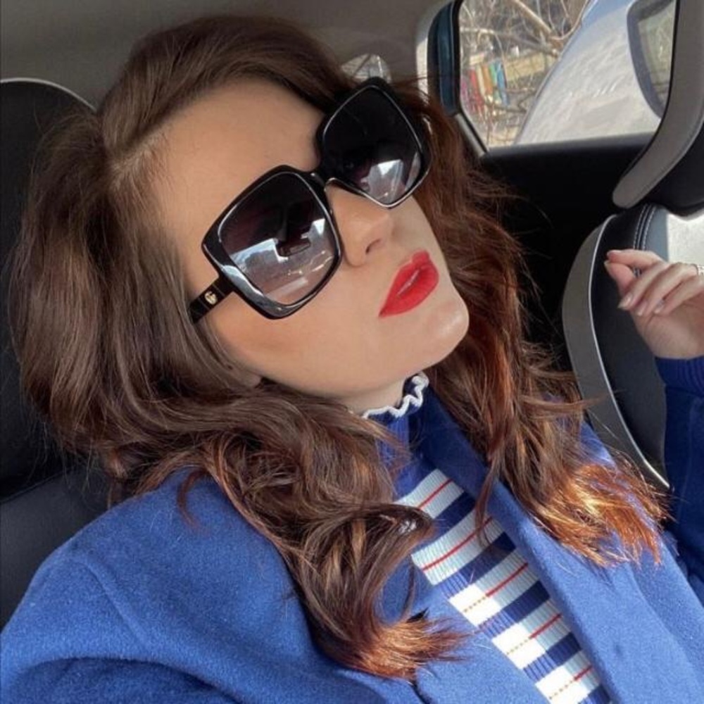 Gucci. Black Ship Same Day Ladies Gg0762s 001 56. Sunglasses